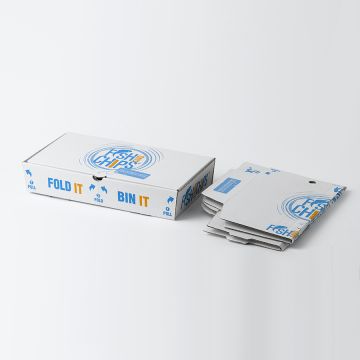 Fold IT Bin IT Corrugated Fish & Chip Boxes - Hook & Fish Design - Medium
