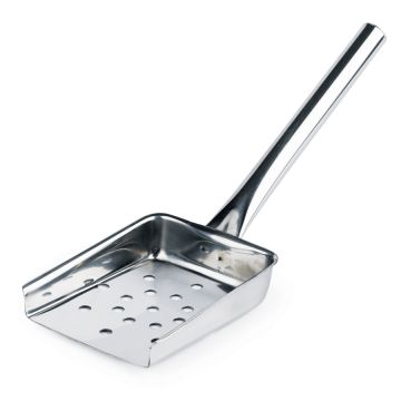 Stainless Steel Medium Duty Round Handled Chip Scoop - 4 x 3"