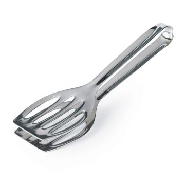 Unico Stainless Steel Food Tongs - 4 x 3" Blade