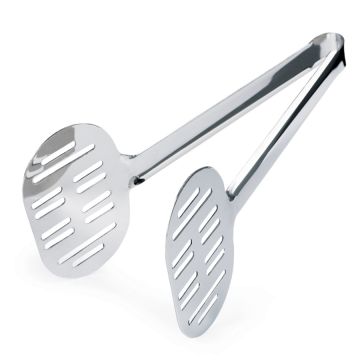Stainless Steel Slotted Fish Tongs - 4.25 x 9.5" Blade