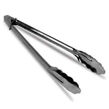 Stainless Steel Scalloped Food Tongs - 1.5 x 12" Blade