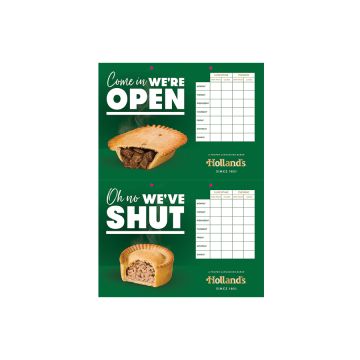 New Holland's Open/Closed Sign