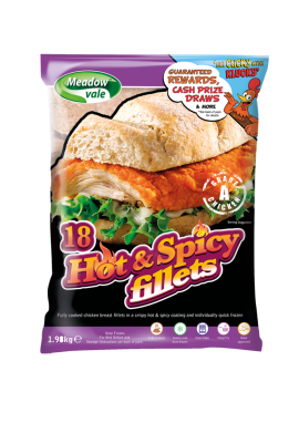 Meadow Vale Hot & Spicy Chicken Fillets 110g