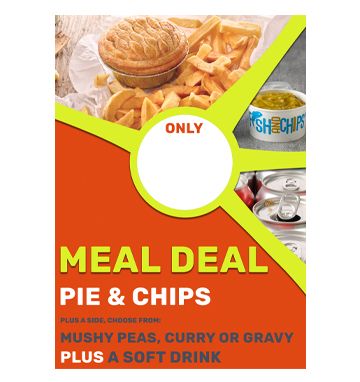Meal Deal Poster - Pie & Chips