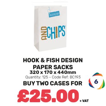 Hook & Fish Design Paper Sacks - Special Offer