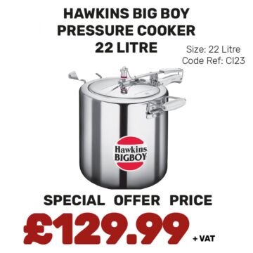 Hawkins Big Boy Press Cooker 22 Litre - Special Offer
