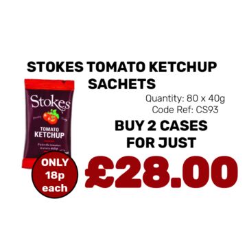 Stokes Tomato Ketchup Sachets - Special Offer