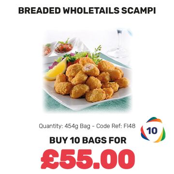 Breaded Wholetails Scampi - Special Offer