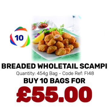 Breaded Wholetail Scampi - Special Offer