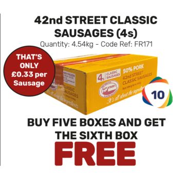 42nd Street Classic Sausages (4s) - Special Offer - Sept25