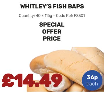 Whitley's Fish Baps - Special Offer