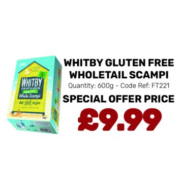 Whitby Gluten Free Wholetail Scampi - Special Offer