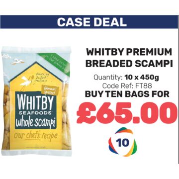 Whitby Premium Breaded Scampi - Special Offer