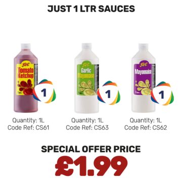 Just 1 Ltr Sauces - Special Offer