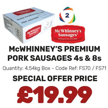 McWhinney's Premium Sausages - 4s & 8s - Special Offer Sheet