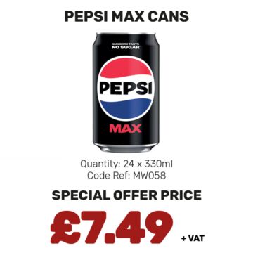 Pepsi Max Cans - Special Offer