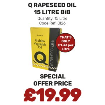 Q Rapeseed Oil 15 Litre BIB - Special Offer