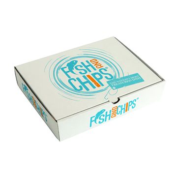 Two Compartment Corrugated Boxes - Hook & Fish Design - Small