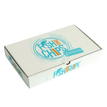 Two Compartment Corrugated Boxes - Hook & Fish Design - Large