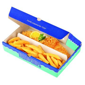 Two Compartment Corrugated Boxes - Real Food Design - Medium