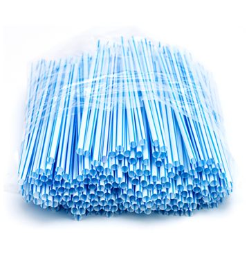 Blue/White Stripe Slush Straws